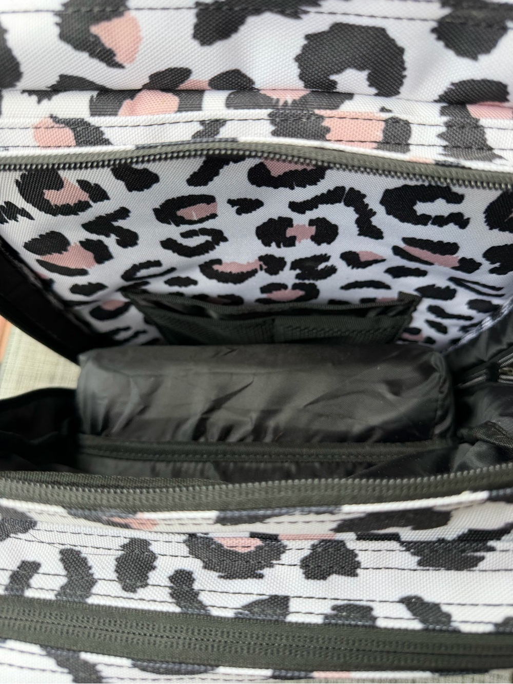 Women’s Leopard Print Tactical Backpack - Pink & Black Meal Prep 35L - Picture 8 of 9